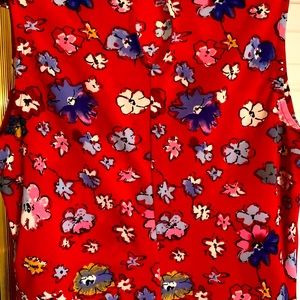 Dress Red Floral Medium